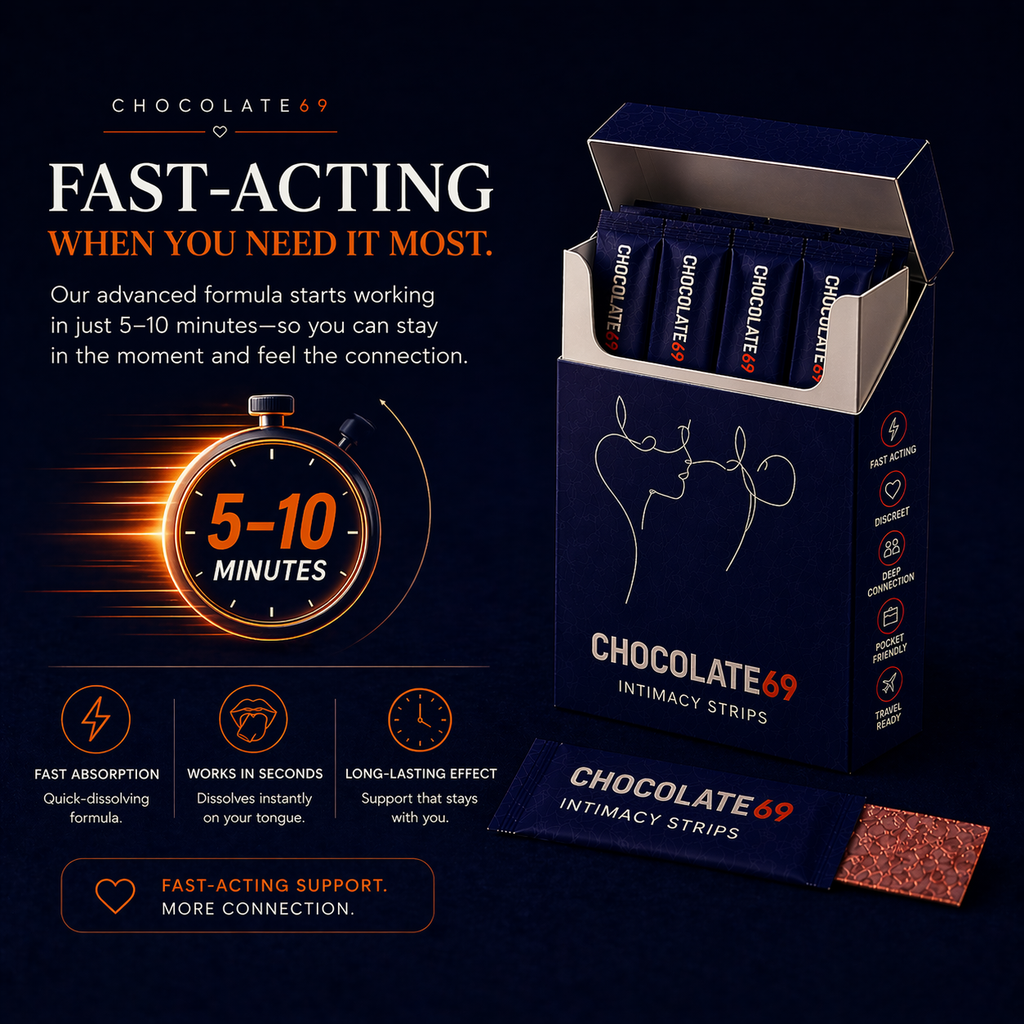 Chocolate 69 Intimacy Strips Fast-Acting Connection Support