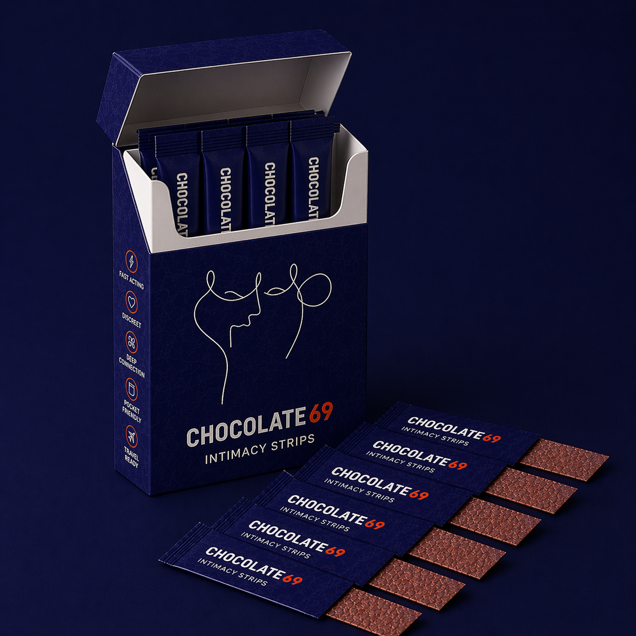 Chocolate 69 Intimacy Strips Fast-Acting Connection Support