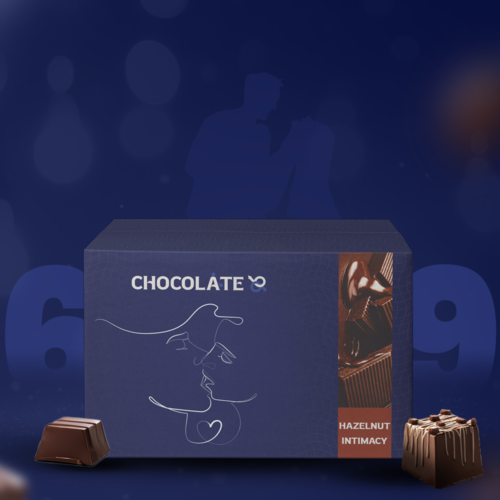 Chocolate69 — Hazelnut Intimacy Chocolate (Hazelnut Flavoured) | Adult Wellness Chocolate (Pack of 3)