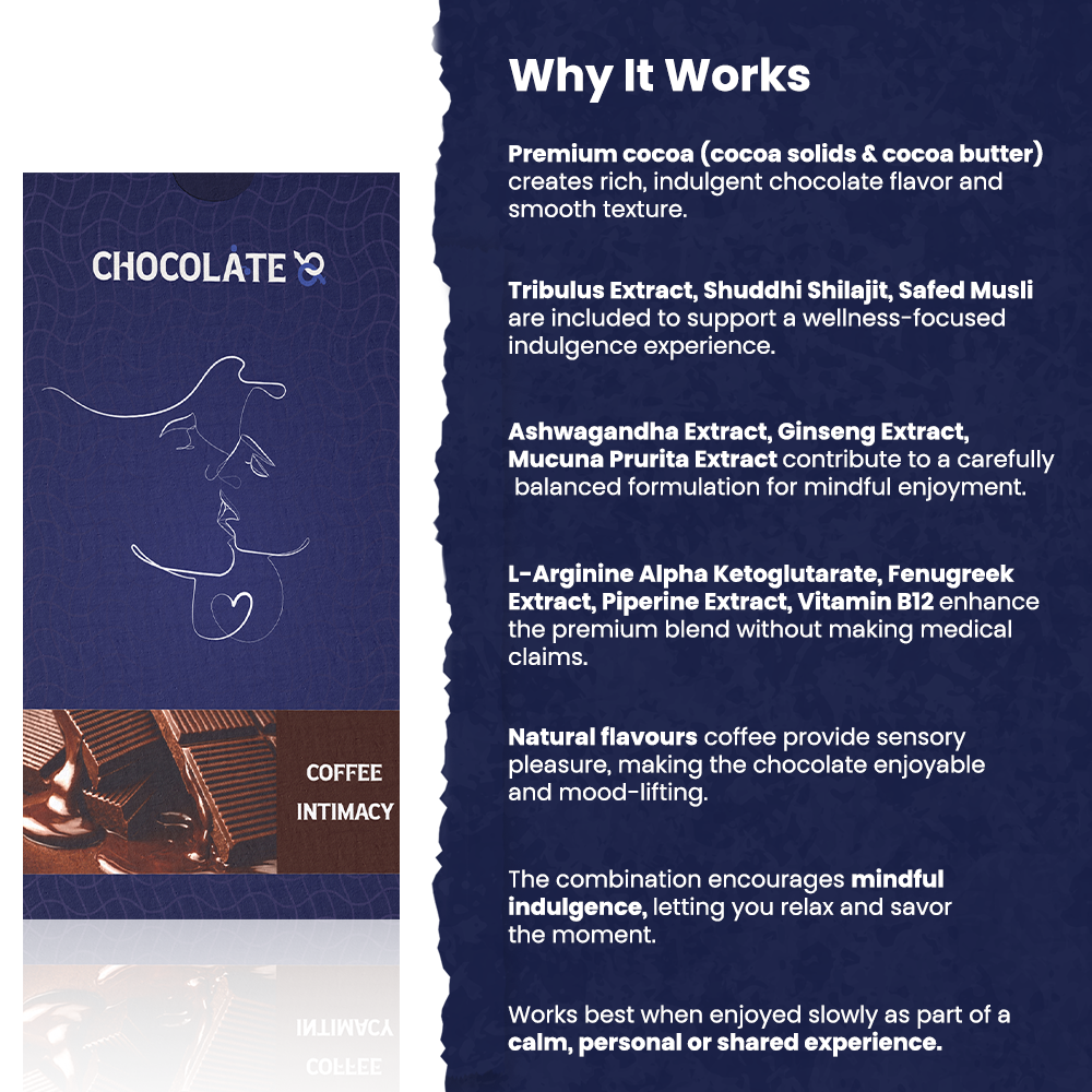 Chocolate69 — Coffee Intimacy Chocolate (Coffee Flavoured) | Adult Wellness Chocolate(Pack of 1)
